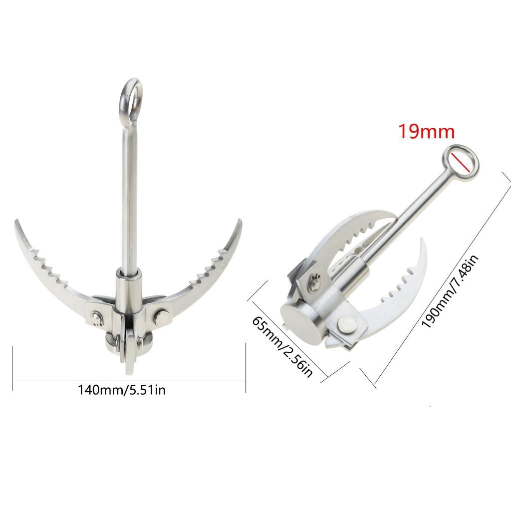 7829 Rock Climbing Hook Flying Claw Grappling Hook Survival Hook Steel Outdoor Claw Tool Climbing Grappling Hook