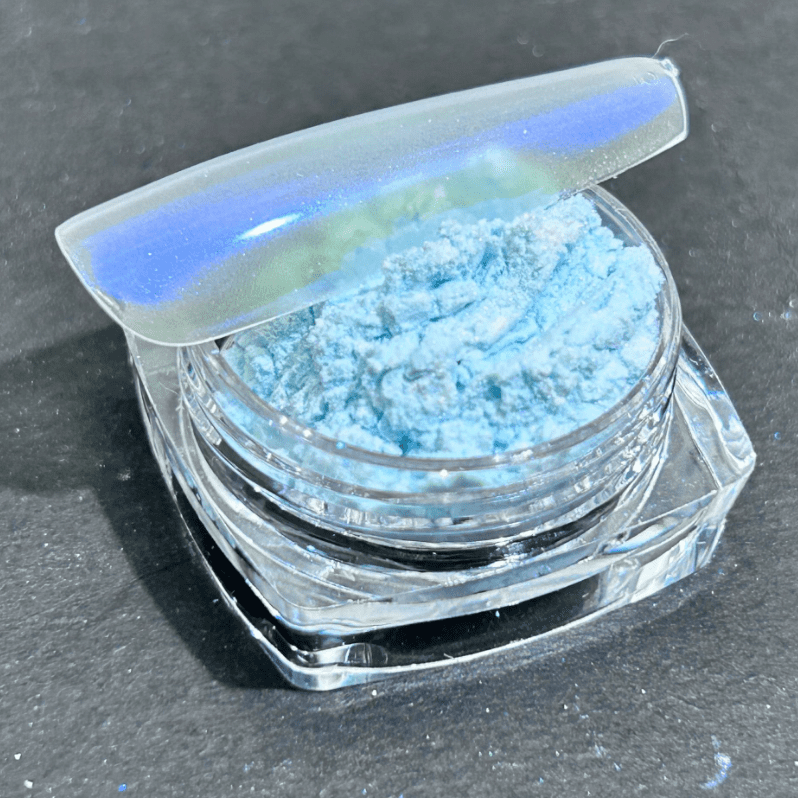 suxuMhao Chrome Nail Powder, Decoration, 1 Piece 10g Light Blue, Aurora Nail Powder, Iridescent Nail Powder, Holographic Nail Powder, Pearl Nail Powder, Shimmer Chrome,Easy to Apply