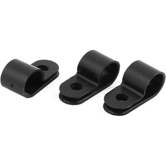 New 3Pcs Nylon Featured R Type CC-3 reliable efficacy 1/2" Cable Cord Wire Clamp Clip Fastener Black(id:a8c 4d 76 905)