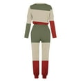 thumbnail image 5 of HAPIMO Women's Color Block Two Piece Pajamas Set Casual Long Sleeve Sweatshirt with Long Pants Loungewear Outfits Tracksuits Red XL, 5 of 5