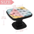 thumbnail image 3 of 4 Pcs Square Cabinet Handle Cupboard Knob Drawer Pulls Handle Christmas Drawer Knobs with Screws Furniture Decoration, 3 of 5