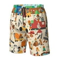 thumbnail image 4 of Logiee construction road work landscape Print Mens Swim Trunks Quick Dry Board Shorts,Breathable Hawaii Beach Shorts Swimwear Bathing Suits-Medium, 4 of 6