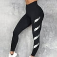 thumbnail image 3 of lcziwo Today's Lightning Sales, Womens Compression Athletic Yoga Pants Fashion Graphic Print Leggings Casual Stretch High Waisted Workout Legging Pant for Gym Running Black XXL, 3 of 5