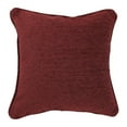 thumbnail image 1 of Coussin Carré Double-Cordé 18 Pouces en Jacquard Chenille avec Insert - Bordeaux, 1 of 1