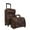 Waxy Brown, variant on AmeriLeather 8002-6 Ostrich Print Leather Traveler Set, Brown - 2 Piece