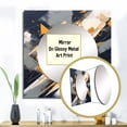 thumbnail image 3 of Designart "Abstractions in Gold and Grey IV" Abstract Shapes Square Mirror For Wall Decor - Large Grey Square Mirror Printed Wall Decor - Transitional Square Living Room Mirror, 3 of 5