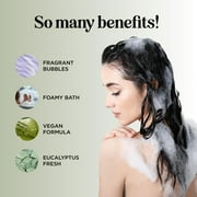 Premium Eucalyptus Bubble Bath Soap - Sulfate Free Adult Bubble Bath for Women and Men with Relaxing Essential Oils with Vitamin E - Foaming Bath Oil for Dry Skin Featuring Aromatherapy Oils