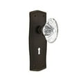 thumbnail image 5 of Nostalgic Warehouse Praofc_Prv_234_Kh Vintage Fluted Crystal Flower Privacy Door Knob Set, 5 of 7