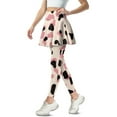 thumbnail image 2 of COEQINE Fashion Tennis Skirted Legging for Women with Pockets Pink Black Cow Spot Print Breathable Elastic Yoga Skirts with Leggings Comfy Golf Pickleball Leggings, L, 2 of 7