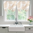 thumbnail image 5 of Beige Ferns Tie Up Curtains for Small Windows,Adjustable Rod Pocket Valance 45 Inch Short, Spring Summer Botanical Leaves Window Treatment Balloon Roman Blind Shade, 34" x 45", 5 of 9