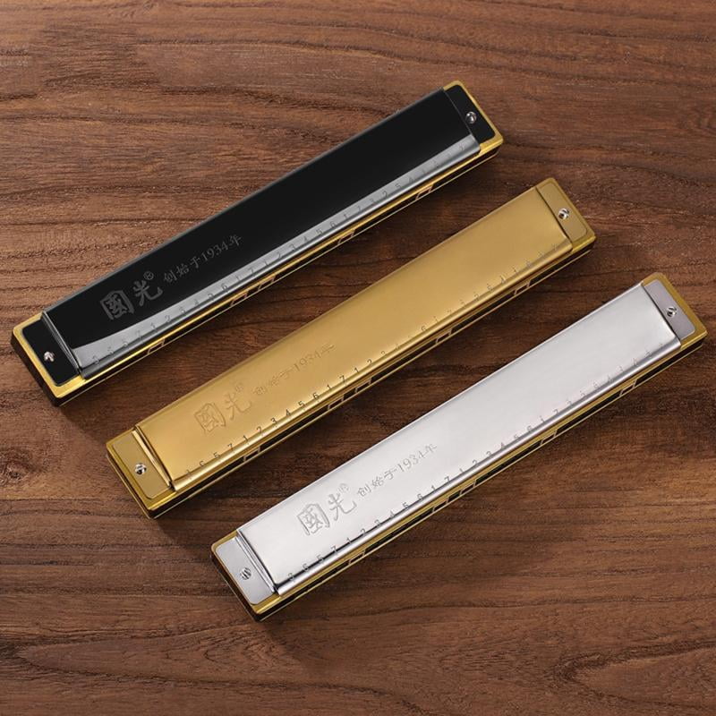 CEORPER Harmonica for Key of Polyphonic C 28 Hole with for Case for Professional Player