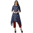 thumbnail image 2 of Moomaya Ensemble Tunique Indienne Haut et Pantalon Manches 3/4 Imprimé Kurta Kurti de Designer pour Femmes, 2 of 6