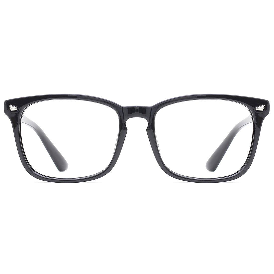 Blue Light Blocking Glasses for Women Men Semi-Rimless Frame Fake Nerd Eyeglasses 