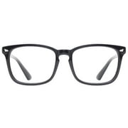 Blue Light Blocking Glasses Square Computer Eyewear Clear Lens Eyeglasses Frame - Black