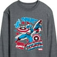 thumbnail image 3 of Marvel Captain America - Comic Book Stickers - Men's Long Sleeve Graphic Tee, 3 of 5