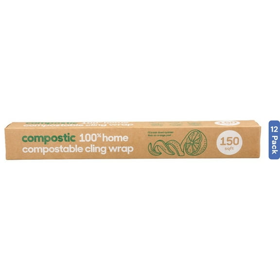 Compostic Wrap Cling Compostable 150 sq ft (Pack of 12)