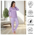 thumbnail image 3 of Womens Pajama Sets Long Sleeve Long Pants Pajamas for Women Cat Print Womens Soft Sleepwear with Pocket 2 Piece Cute Women's Loungewear Set, S-XXL, 3 of 13