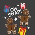 thumbnail image 4 of Christmas Oh Snap Adult Charcoal Crew Neck Short Sleeve Tee-Medium, 4 of 4