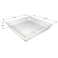 thumbnail image 2 of Icon Shower Pan 15235 Rectangular; 24 Inch Length x 24 Inch Width; With Ready To Drill Drain; Polar White; ABS Plastic, 2 of 2