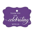 thumbnail image 1 of 100 Pcs Custom Paper Tags Thank You For Celebrating Wedding Favor Gift Hang Tags, 1 of 1