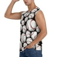 thumbnail image 3 of Picia Cute Baseball mens Cotton Tank Undershirts , Moisture-wicking Ribbed Tanks, Lightweight Cotton Tank Undershirts-X-Large, 3 of 8