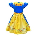 thumbnail image 2 of Girls Snow Princess Cosplay Dress Female Cartoon Halloween Costume Fit for 2-8T Little Girls, 2 of 7