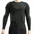 thumbnail image 3 of Men Padded Shirt Multiple Pad Protective Gear for Football Baseball Soccer Basketball Volleyball Training Bike, 3 of 8