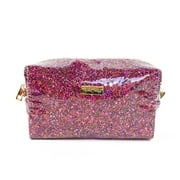 Packed Party Glitz & Glam Pink Glitter Cosmetic Bag, 8"L x 4.5"H x 3"W Model PP436-G2