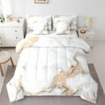 thumbnail image 1 of YST White Marble 7-Piece Comforter Set, Twin, Light Grey, Abstract Marbling, Watercolor Design, 1 of 4