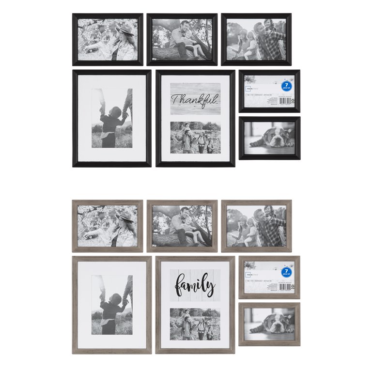 Giftgarden 10 Pcs Multi Picture Photo Frames Set for Multiple Size  Photograph, Two 8x10, Four 4x6, Four 5x7, Black