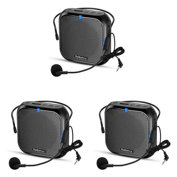 3X Portable Voice Amplifier, Booster with Microphone Loudspeaker Personal PA System