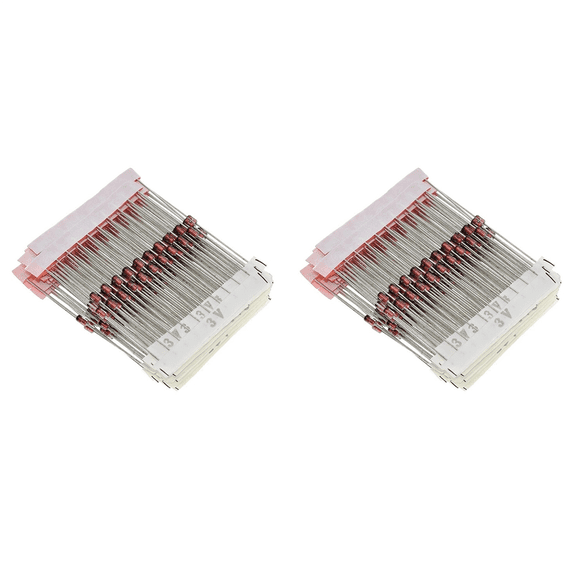 500PCS 1W Zener Diode Assorted Kit 3V-33V, 25 Values Assorted Assortment Set, Electronic Component DIY Kit 1N47