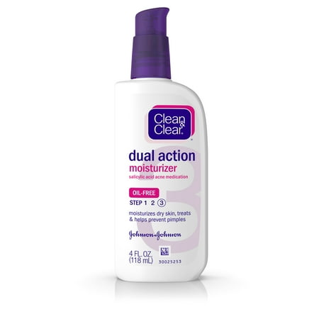 (2 pack) Clean & Clear Essentials Dual Action Facial Moisturizer, 4 fl. (The Best Tinted Moisturizer For Acne Prone Skin)