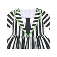 thumbnail image 6 of Girls Dress Black White Striped Gothic 1950s Retro Tiered Halloween 14 Years, 6 of 7