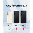 thumbnail image 6 of 3 in 1 for Samsung Galaxy S23 Case, with 2 Pack Screen Protector, with Full Camera Cover Protection，Liquid Silicone Slim Shockproof Protective Phone Case for Samsung S23 5G 6.1 (Stone), 6 of 12