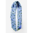 thumbnail image 2 of Bimba Blue Flower Leaves Pure Silk Printed Head Bandanas Summer Neck Wrap Scarf 40 x 40 Inches, 2 of 6