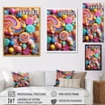 thumbnail image 4 of Designart "Elegance of Colorful Sweet Pop Candy" Fashion Framed Wall Art - Glam Pink Pop Art Living Room Framed Canvas Art, 4 of 6