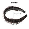thumbnail image 4 of 1 pieza de 1.89 pulgadas de ancho, cabello sintético, diadema trenzada, aro para el cabello para mujeres y niñas, marrón oscuro, 4 of 7