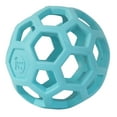 thumbnail image 5 of JW HOL-ee Roller™ Tug and Fetch Treat Dispenser Puzzle Ball Dog Toy, Natural Rubber, Small 3" for Small Dogs up to 20 lb, Blue, Pack of 1, 5 of 7