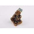 thumbnail image 6 of Keren Kopal  Brown Monkey Iwazaru Speak No Evil Enamel Painted Trinket Box with Austrian Crystals, 6 of 7