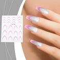 thumbnail image 1 of Pegatinas para uñas para decoración de uñas, pegatinas para uñas para mujeres, pegatinas francesas con degradado, pegatinas de sonrisa en forma de media luna, arcos de líneas francesas finas, adornos, 1 of 5
