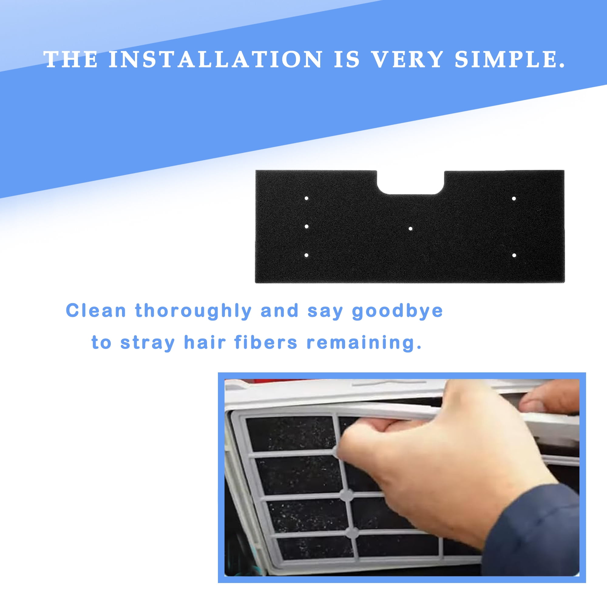Delapan Lint Filter Pads for G-E Profile Washer Dryer Combo-Enhanced Filtration, WH01X35719 Filter Media, 12 Pack