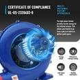 thumbnail image 4 of EJAEE Commercial-Grade 680W 0.9HP Air Blower fan for Inflatable Products, 4 of 10