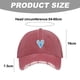 thumbnail image 2 of Gorra de béisbol con parte superior suave y ajustable con forma de corazón y agujero retro para mujer, de 54 a 60 cm de circunferencia, con ala ancha, 2 of 5