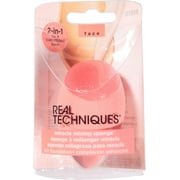Real Techniques Miracle Mixing Sponge, Makeup Sponge & Silicone Applicator for Creams, Pink, 1 Count