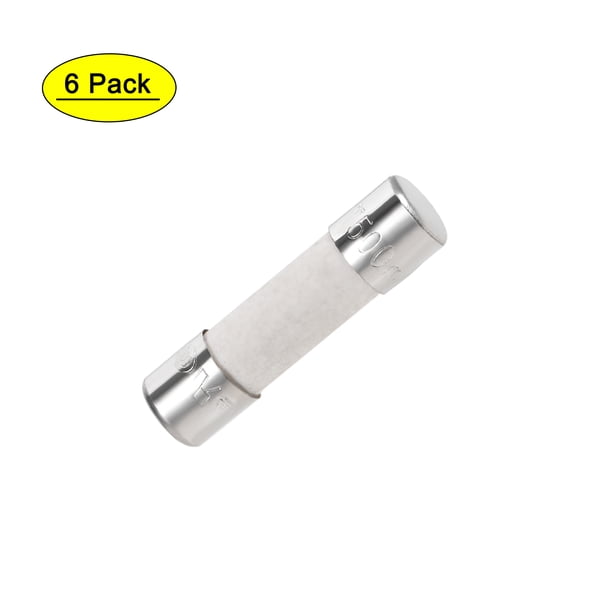 Fusible de cartucho automotriz 0.5A 250V 5x20mm de acción lenta, reemplazo para estéreos de automóvil, alarmas, amplificadores, cerámica, 6 piezas