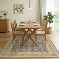 thumbnail image 4 of UERMEI 6'x9' Washable Area Rugs for Living Room,Vacuum Friendly, Non-Silp Low-Pile Rug for Bedroom, Boho Home Decor Carpets, Brown, 4 of 12