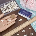 thumbnail image 3 of 90Pcs White Cross Beads Mini Small Synthetic Turquoise Stone Cross Bead Tiny Pocket Crosses Easter Holiday Crucifix Loose Spacer Beads for Jewelry Making Beading Supplies DIY Crafts, 3 of 9