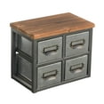 thumbnail image 2 of Contemporary Home Living 9.5" Brown and Silver 4 Drawer Vertical Organizer with Label Scoop Handle, 2 of 4