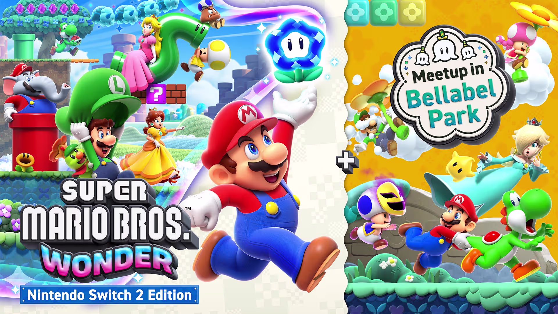 Nintendo Switch 2 Bundle with Super Mario Bros. Wonder Switch 2 Edition Plus Meetup in Bellabel Park